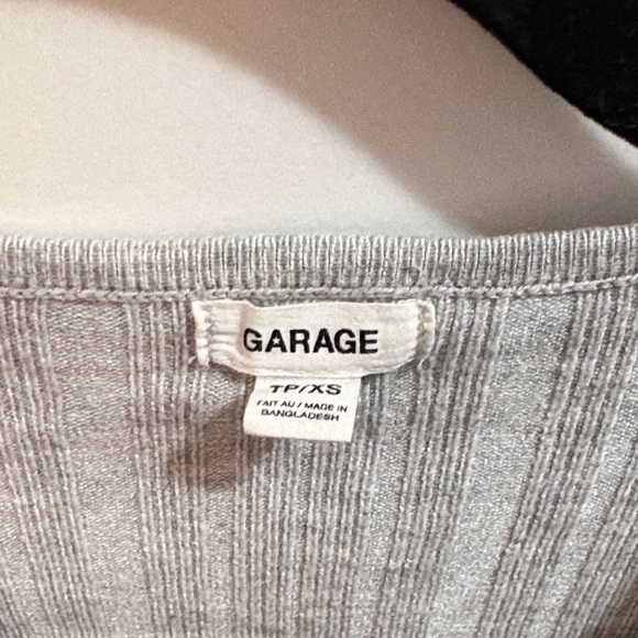 Garage Light Gray Ribbed Knit Top - Picture 2 of 3